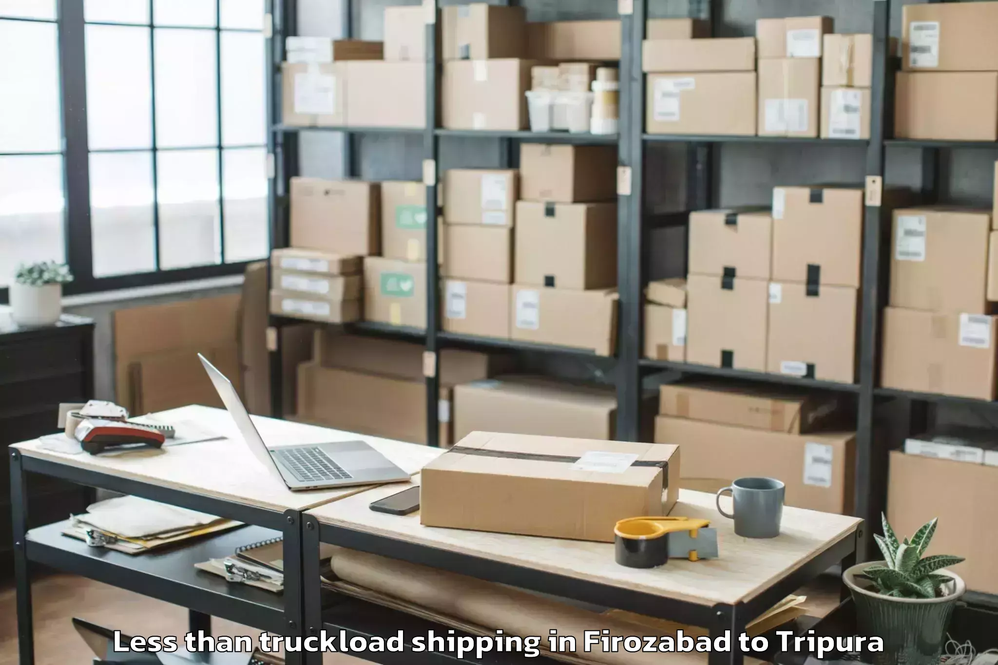 Reliable Firozabad to Teliamura Less Than Truckload Shipping